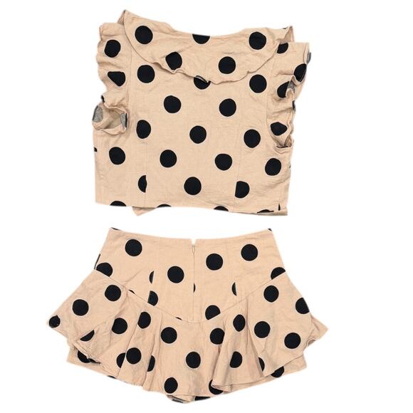 English Factory Polka Dot Ruffled Crop Top & Shorts Set - Picture 5 of 8